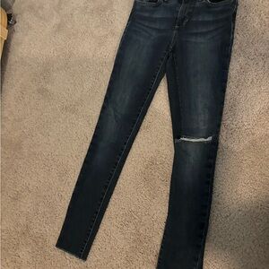 Dark Blue Distressed Women's Jeans